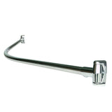 60-Inch Chrome Plated Stainless Steel Curved Shower Curtain Rod - Pluviah