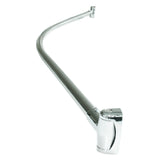 60-Inch Chrome Plated Stainless Steel Curved Shower Curtain Rod - Pluviah
